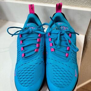 Nike Air Max 270 Blue and Pink Sneakers